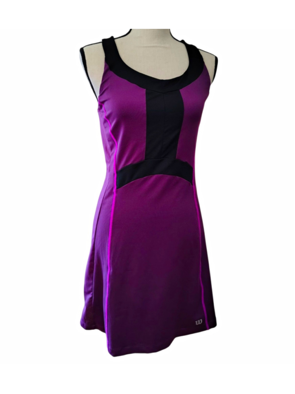 Wilson Women's Sleeveless Tennis Dress M Regular Purple/Black Polyester/Spandex